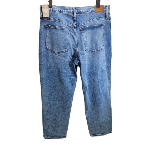 New Madewell The Perfect Vintage Straight Jeans Knee-Rip Edition Women's Size 33 - Picture 4 of 15